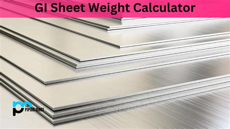 gi sheet metal weight calculator|gi sheet weight per sqm.